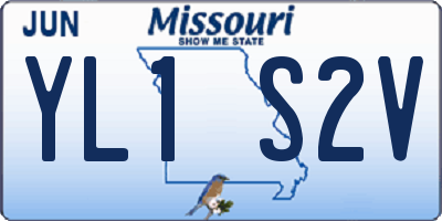 MO license plate YL1S2V