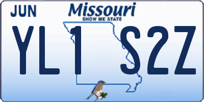 MO license plate YL1S2Z
