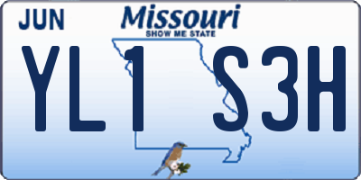 MO license plate YL1S3H