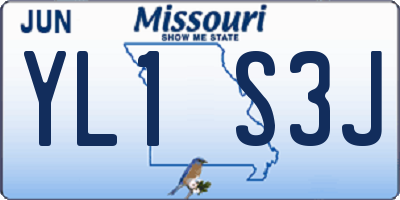 MO license plate YL1S3J