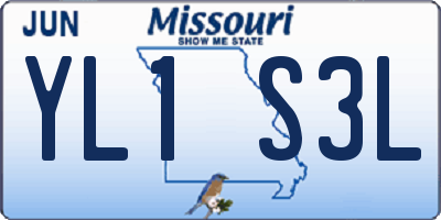 MO license plate YL1S3L