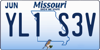 MO license plate YL1S3V