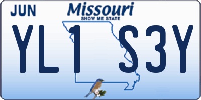MO license plate YL1S3Y