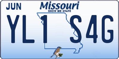MO license plate YL1S4G