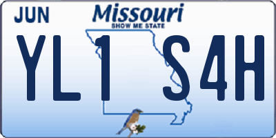 MO license plate YL1S4H