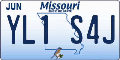 MO license plate YL1S4J