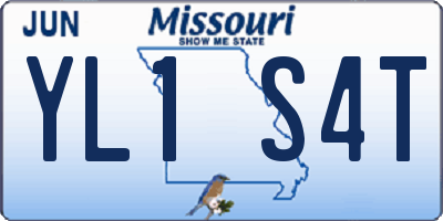 MO license plate YL1S4T