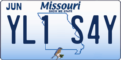 MO license plate YL1S4Y