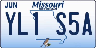 MO license plate YL1S5A