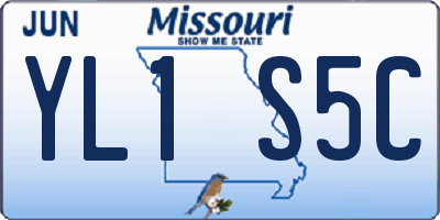 MO license plate YL1S5C