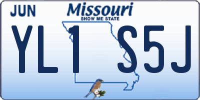 MO license plate YL1S5J