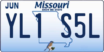 MO license plate YL1S5L