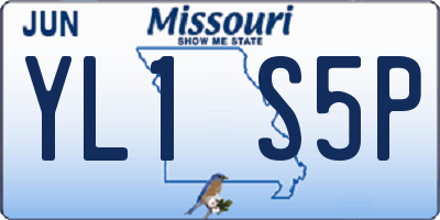 MO license plate YL1S5P