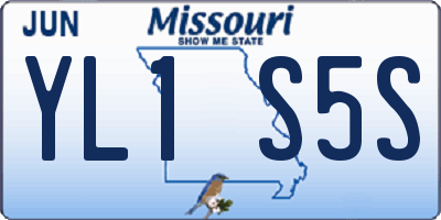 MO license plate YL1S5S