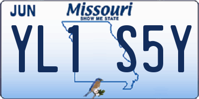MO license plate YL1S5Y