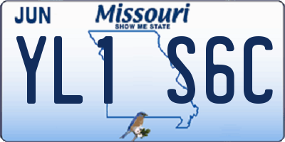 MO license plate YL1S6C