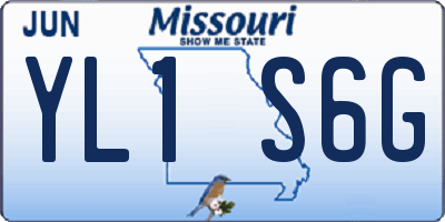 MO license plate YL1S6G