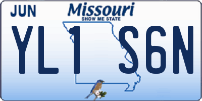 MO license plate YL1S6N