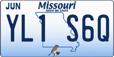 MO license plate YL1S6Q