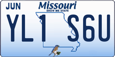 MO license plate YL1S6U