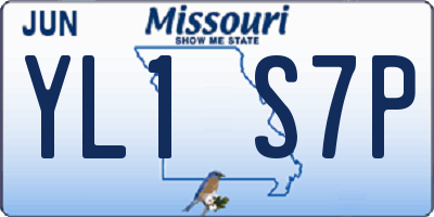 MO license plate YL1S7P