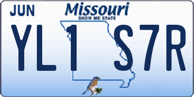 MO license plate YL1S7R