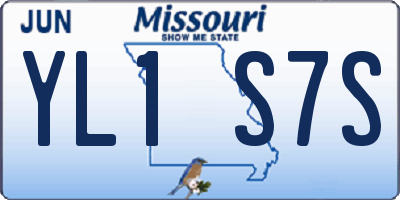 MO license plate YL1S7S