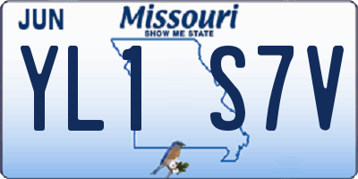 MO license plate YL1S7V