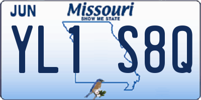 MO license plate YL1S8Q