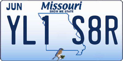 MO license plate YL1S8R