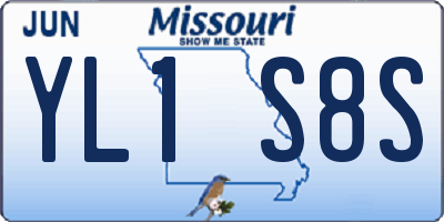 MO license plate YL1S8S