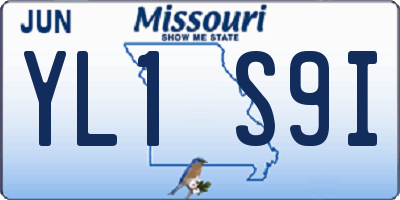 MO license plate YL1S9I