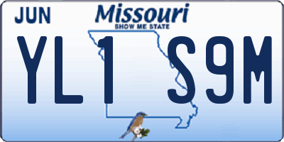 MO license plate YL1S9M