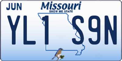 MO license plate YL1S9N