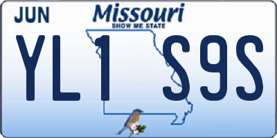 MO license plate YL1S9S