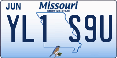 MO license plate YL1S9U