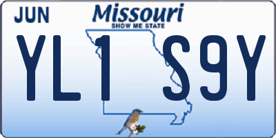 MO license plate YL1S9Y