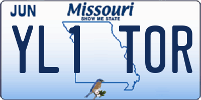 MO license plate YL1T0R
