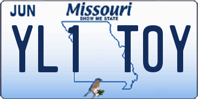 MO license plate YL1T0Y