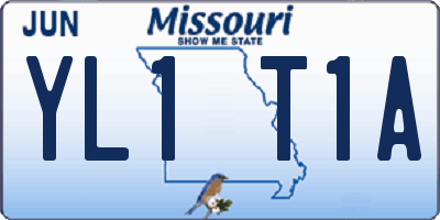 MO license plate YL1T1A