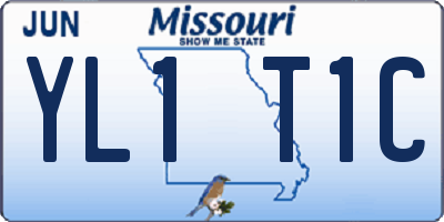MO license plate YL1T1C