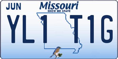 MO license plate YL1T1G