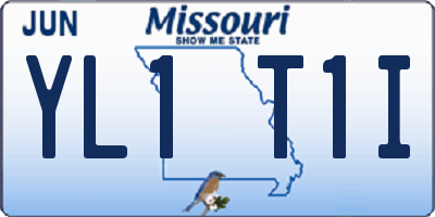 MO license plate YL1T1I
