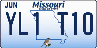 MO license plate YL1T1O