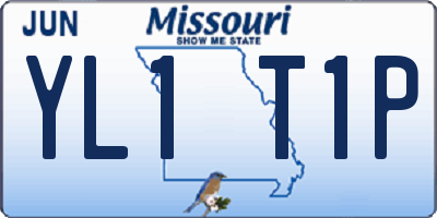 MO license plate YL1T1P