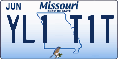 MO license plate YL1T1T