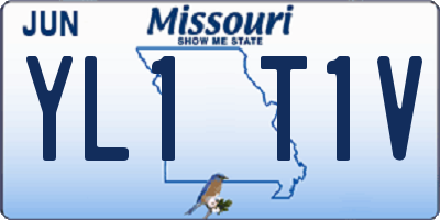 MO license plate YL1T1V