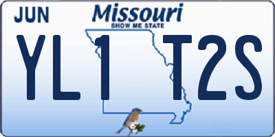 MO license plate YL1T2S