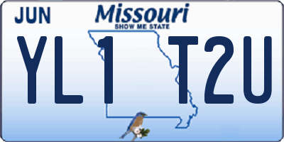 MO license plate YL1T2U