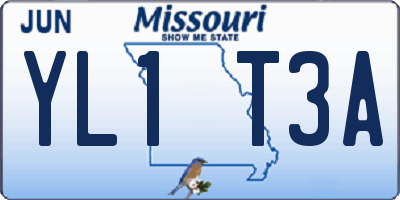 MO license plate YL1T3A